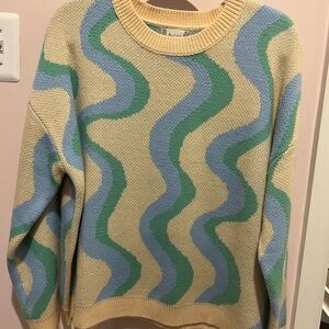 Colorful Wave Pattern Sweater